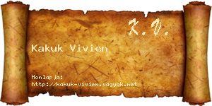 Kakuk Vivien névjegykártya